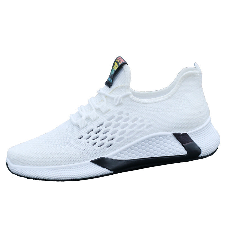 New Sports Shoes Men's Breathable Casual Mesh Shoes Comfort. Lace-up Non-slip Low-top Running Shoes.