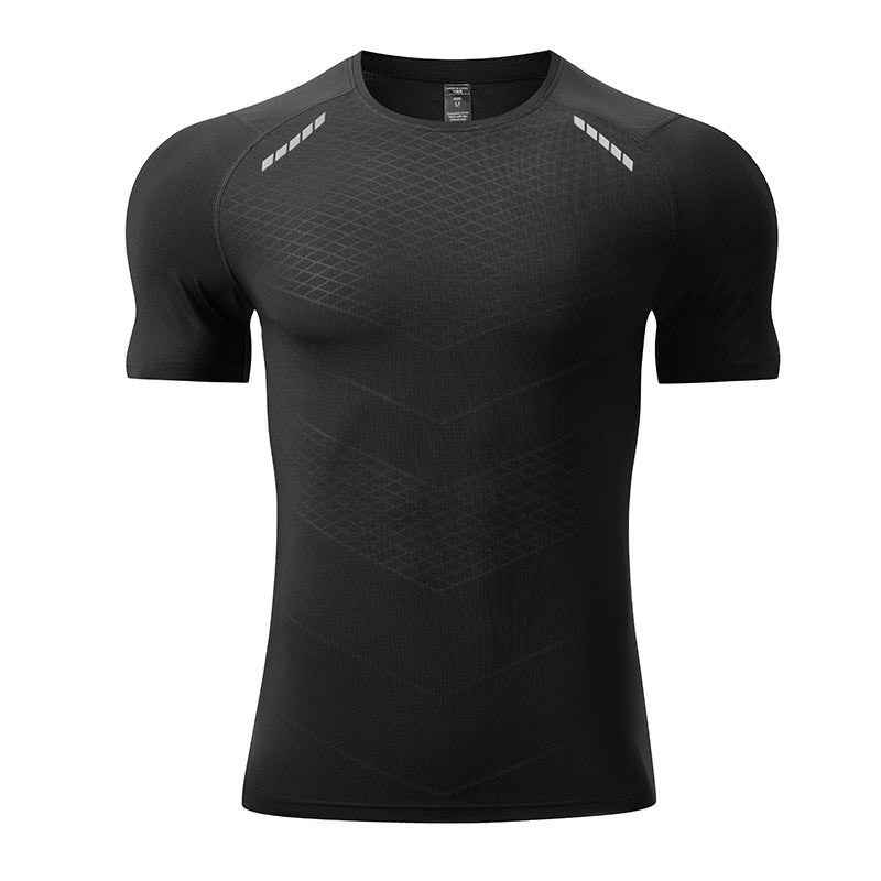 Men's Quick Drying Short-sleeved Round Neck Workout Clothes