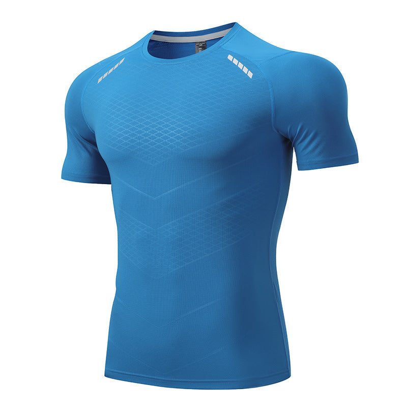 Men's Quick Drying Short-sleeved Round Neck Workout Clothes