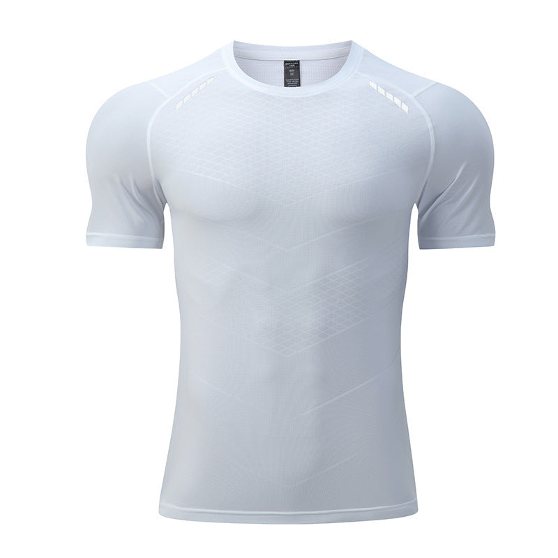 Men's Quick Drying Short-sleeved Round Neck Workout Clothes