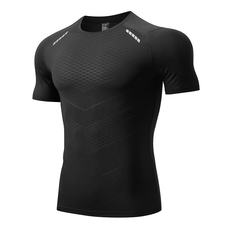 Men's Quick Drying Short-sleeved Round Neck Workout Clothes