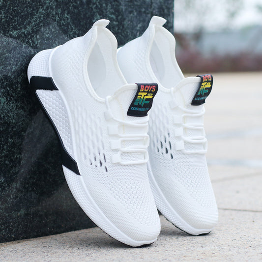 New Sports Shoes Men's Breathable Casual Mesh Shoes Comfort. Lace-up Non-slip Low-top Running Shoes.