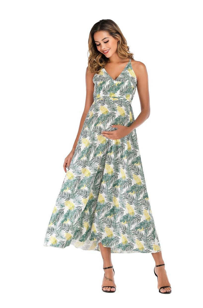 Summer Maternity Wear Maternity Printed Long Skirt