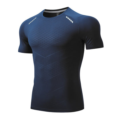 Men's Quick Drying Short-sleeved Round Neck Workout Clothes