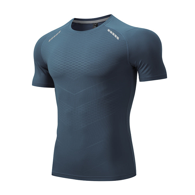 Men's Quick Drying Short-sleeved Round Neck Workout Clothes