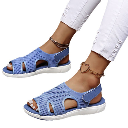 Women's Flat Sandals Rhinestone Breathable Rhinestone Beach Shoes