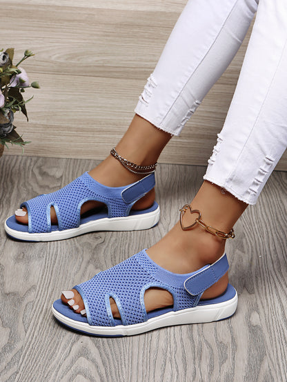Women's Flat Sandals Rhinestone Breathable Rhinestone Beach Shoes